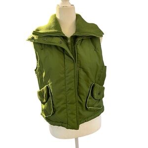Marcelle Renee Lime Green Puffer Vest Size Large